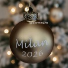 JULEKULE MED NAVN OG ÅRSTALL (GULL MATT) thumbnail