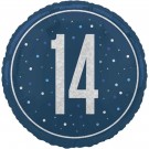 BLÅ FOLIEBALLONG TIL 14-ÅRSDAG thumbnail