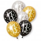 BALLONGER 13 ÅR (black & gold glitz) thumbnail