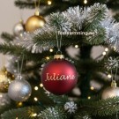 RØD JULEKULE MED NAVN thumbnail