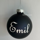 BLÅ JULEKULE MED EGET NAVN - BLÅ MATT thumbnail