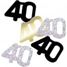KONFETTI TIL 40-ÅRSDAG (gull, sølv, svart) thumbnail