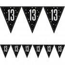 PYNT TIL 13-ÅRSDAG MED SVARTE GIRLANDER FLAGG thumbnail