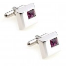 MANSJETTKNAPPER MED LILLA STEN thumbnail