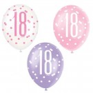 ROSA, HVITE OG LILLA BALLONGER TIL 18-ÅRSDAG thumbnail