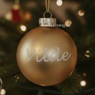 GULLFARGET JULEKULE MED PERSONLIG NAVN (GULL MATT) thumbnail