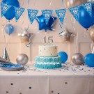 PYNT TIL 15-ÅRSDAG (illustrasjonsbilde banner flagg 15 år) thumbnail