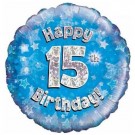 BLÅ FOLIEBALLONG 15 ÅR thumbnail