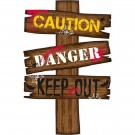 CAUTION HALLOWEEN SKILT thumbnail