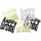 HAPPY BIRTHDAY KONFETTI - GULL / SØLV / SVART thumbnail