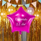 ROSA FOLIEBALLONG MED NAVN OG ALDER (illustrasjonsbilde) thumbnail