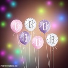 BALLONGER 13 ÅR (6-pk) thumbnail