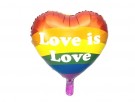 REGNBUE HJERTEFORMET FOLIEBALLONG - LOVE IS LOVE thumbnail