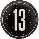 SVART FOLIEBALLONG TIL 13-ÅRSDAG thumbnail