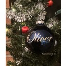 BLÅ JULEKULE MED NAVN (BLÅ BLANK) thumbnail