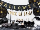 BLACK AND GOLD HALLOWEEN BANNER - illustrasjonsbilde thumbnail