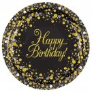 GULLGLITRENDE HAPPY BIRTHDAY TALLERKENER thumbnail