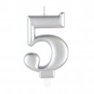 METALLISK SØLVFARGT KAKELYS 5 thumbnail