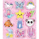 KLISTREMERKEARK - ENHJØRNING/SOMMERFUGL/HAVFRUE thumbnail