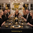 SERVIETTER OG PYNT TIL 50-ÅRSDAG (illustrasjonsbilde) thumbnail