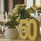 GULLGLITRENDE BORDDEKORASJON 50 ÅR (illustrasjonsbilde) thumbnail