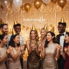 GULLFARGEDE PARTY HATTER thumbnail