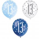 PERLEBLÅ BALLONGER 13 ÅR (type 1) thumbnail