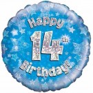 BLÅ FOLIEBALLONG 14 ÅR thumbnail
