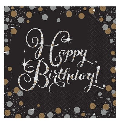 GOLD SPARKLING CELEBRATION SERVIETTER