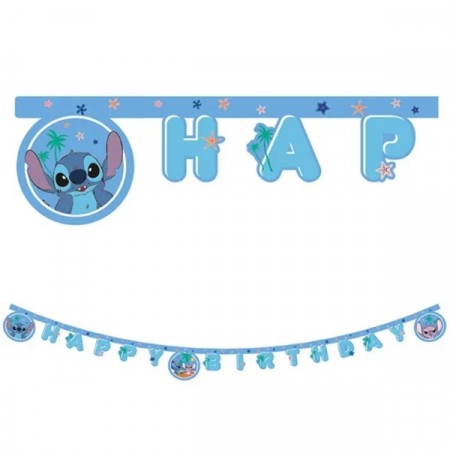 LILO & STITCH HAPPY BIRTHDAY BANNER