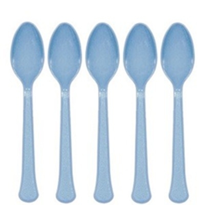 LYSEBLÅ SPISESKJEER (20-pk)