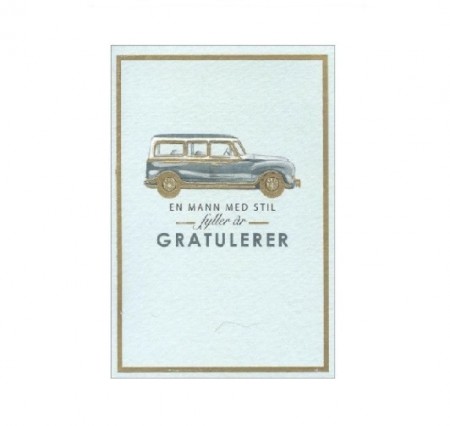 MINI BURSDAGSKORT - MANN MED STIL