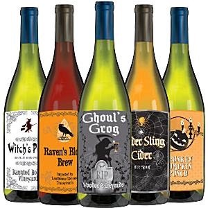 HALLOWEEN FLASKEETIKETTER (5-pk)