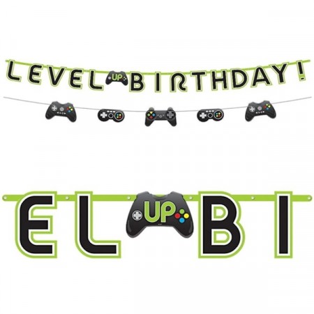 LEVEL UP BIRTHDAY BANNER KIT