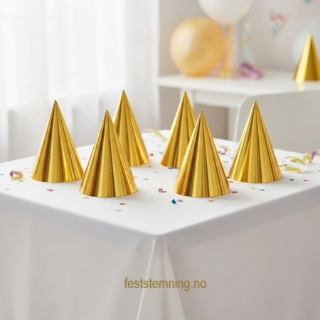 GULLFARGEDE FESTHATTER (6-pk)