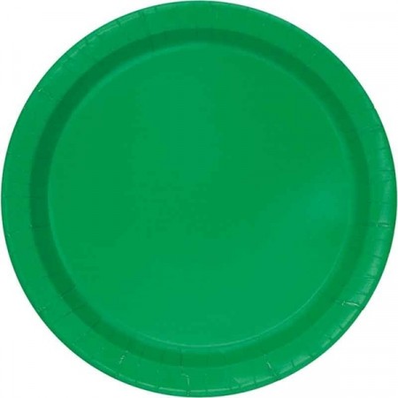 GRØNNE PAPPTALLERKENER (16-pk)