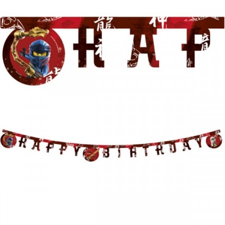 LEGO NINJAGO HAPPY BIRTHDAY BANNER