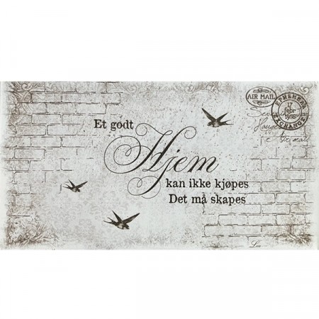 METALLSKILT RUSTIKK - ET GODT HJEM