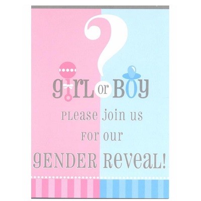 GENDER REVEAL INVITASJONER - GIRL OR BOY