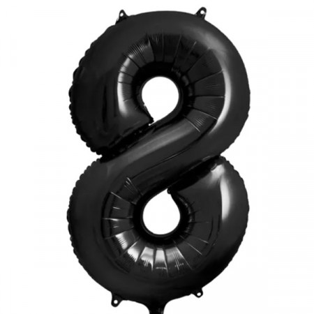 XL SVART FOLIEBALLONG 8