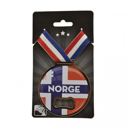 NORSK FLAGG MEDALJE / FLASKEÅPNER