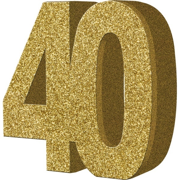 GULLGLITRENDE BORDPYNT TIL 40 ÅRSDAG