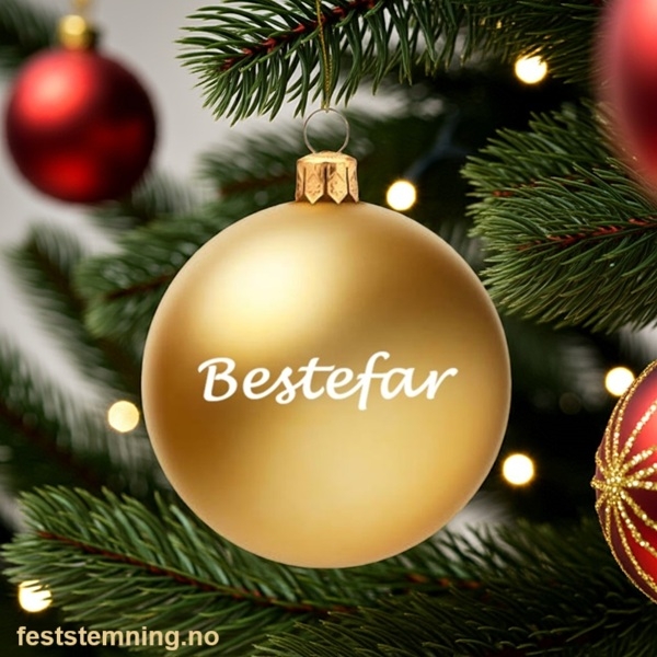 GULLFARGET JULEKULE MED NAVN - illustrasjonsbilde