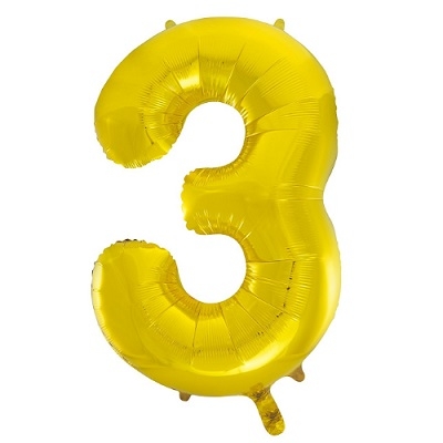 XL GULLFARGET TALLBALLONG 3