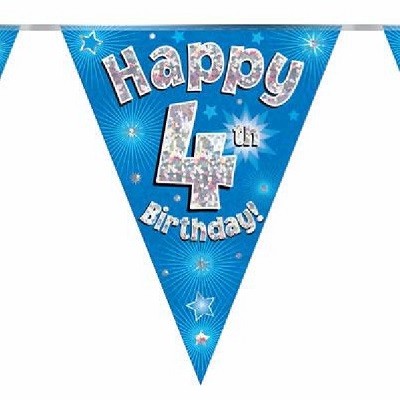 BLÅ FLAGGBANNER 4 ÅR