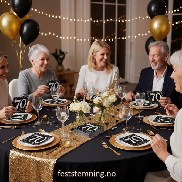 SERVIETTER 70 ÅR (illustrasjonsbilde)