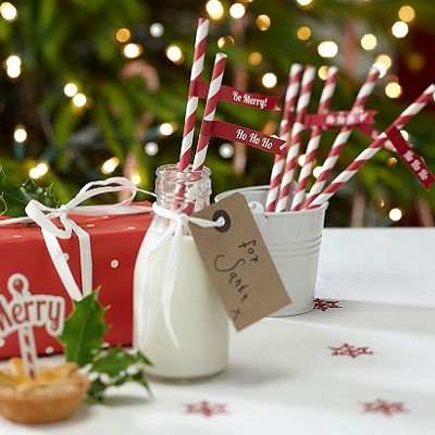 PAPIRSUGERØR MED JULETEKST