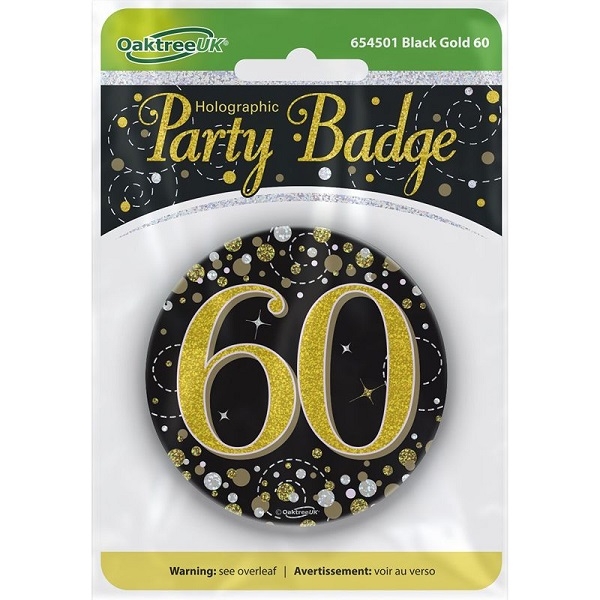 GULLGLITRENDE BUTTON 60 ÅR