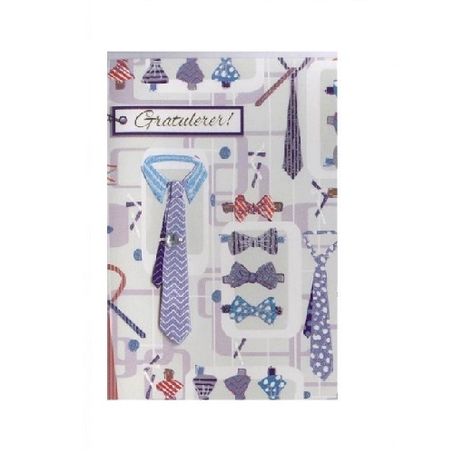 HÅNDLAGET MINI GRATULASJONSKORT - SLIPS