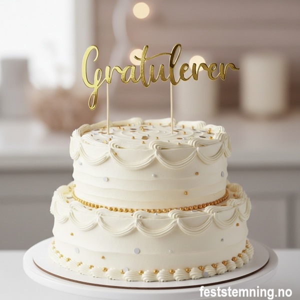 GRATULERER KAKEPYNT (illustrasjonsbilde)